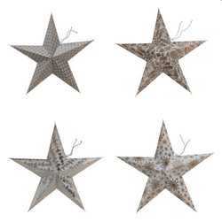 5 Point Paper Star Ornament with LED lights