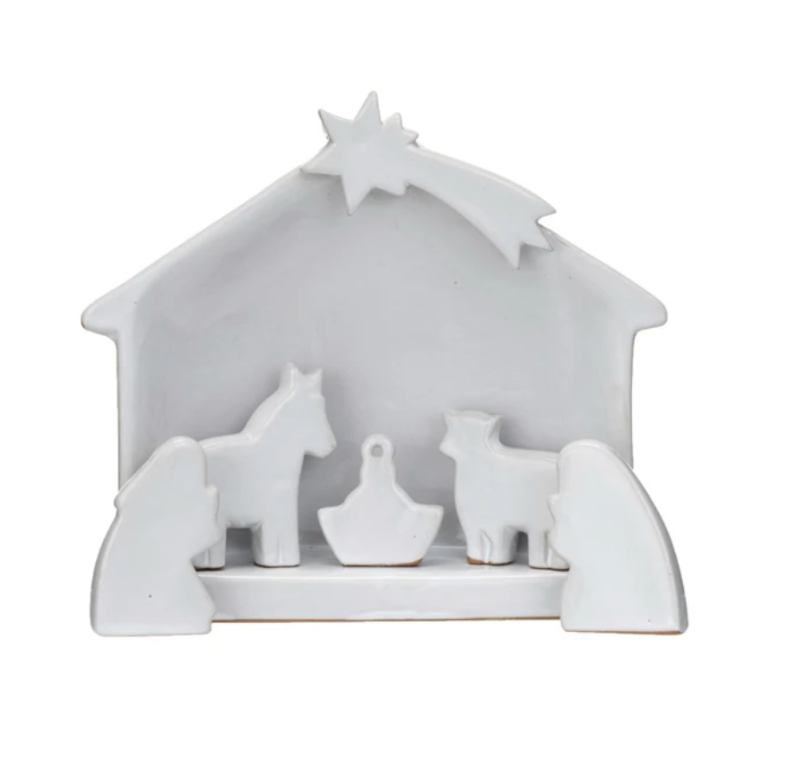 Stoneware Nativity