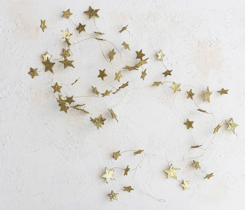 Glitter Paper Star Garland