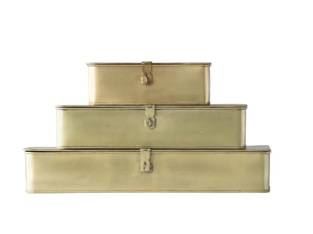 Brass Rectangle Metal Boxes