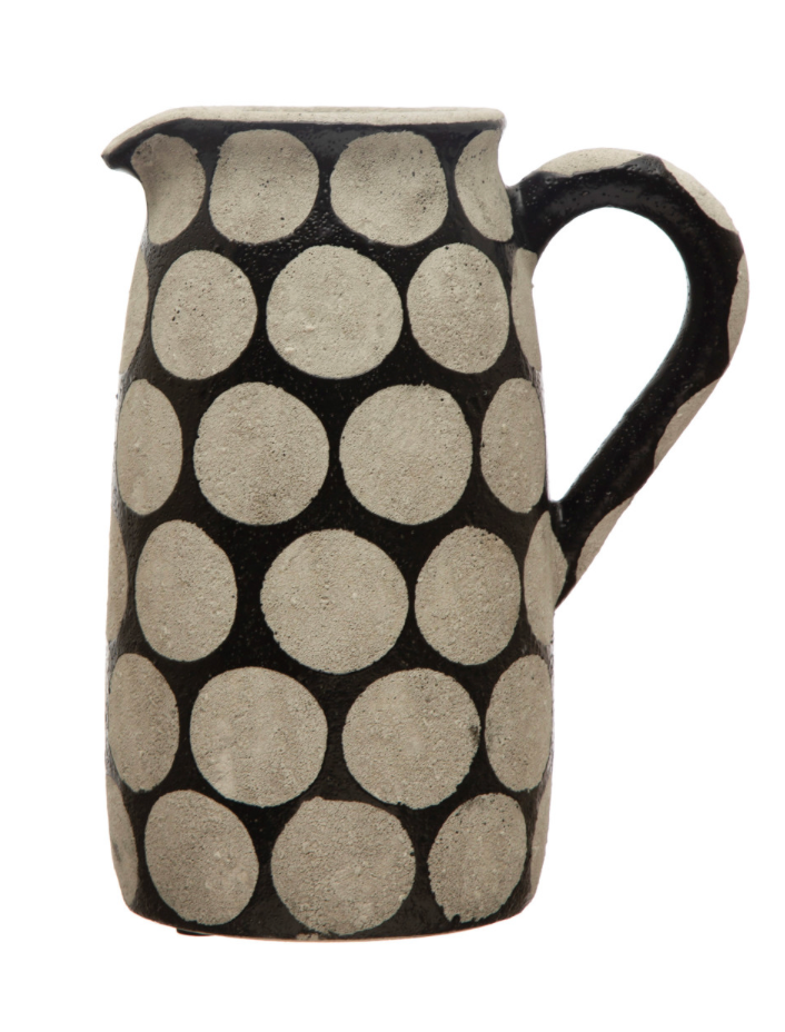 Black and Cement Pitcher/Vase