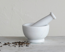 Marble Mortar and Pestle