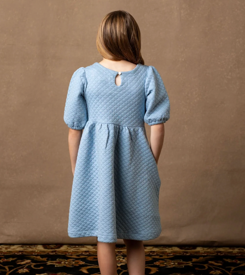 Quilted Puff Sleeve Dress