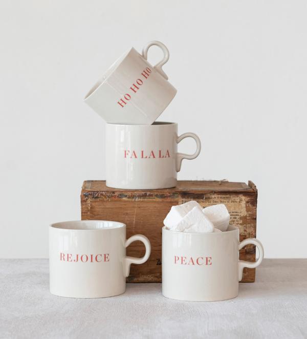 Holiday Stoneware Mugs