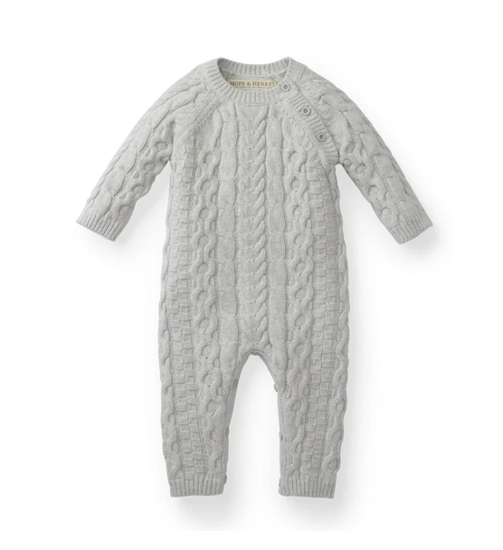 Organic Cable Knit Sweater Romper