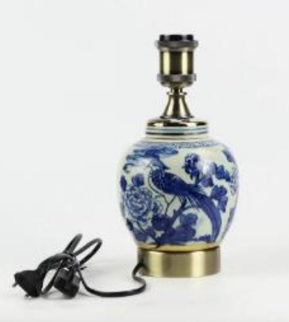 Blue and White Chinoiserie Lamp