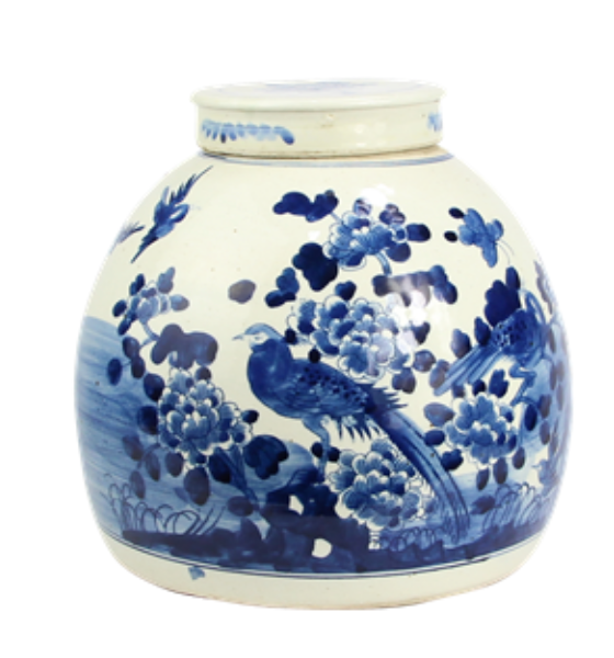 Bird and Bloom Ginger Jar