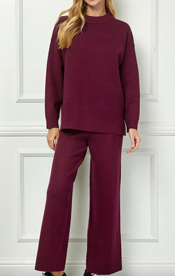 Mock Neck Sweater Set