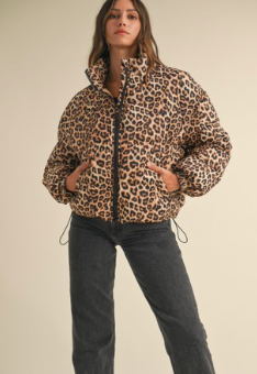 Leopard Print Padded Jacket