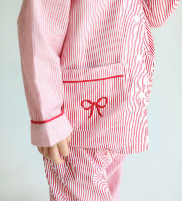 Joyeux Noel Pajama Set with Bow