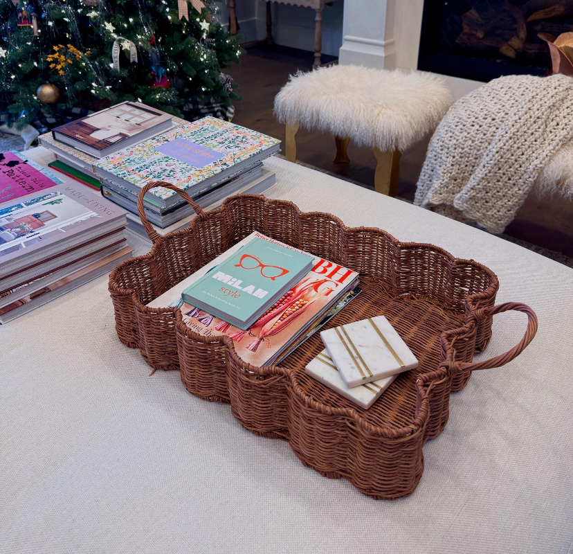 Wicker Scalloped Baskets