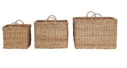 Rattan Baskets with Handles