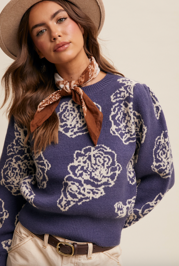 Floral Knit Sweater