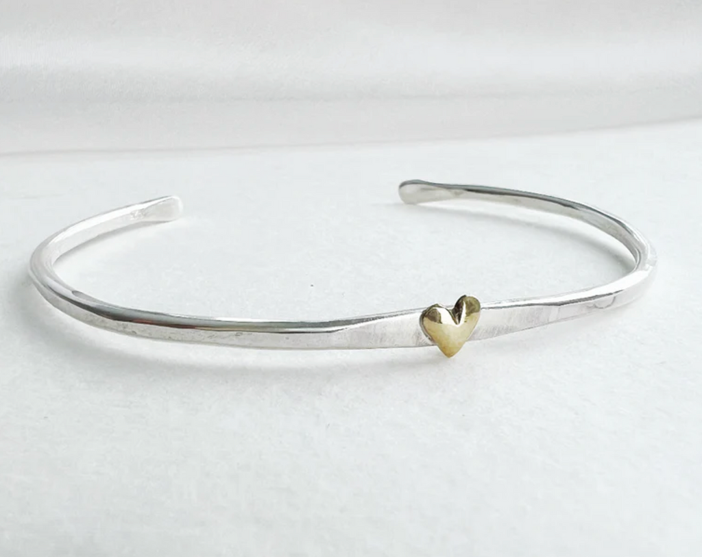 Heart of Silver and Gold Cuff