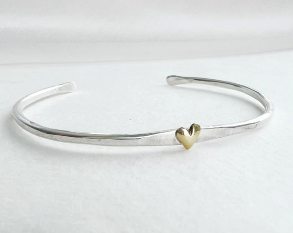 Heart of Silver and Gold Cuff