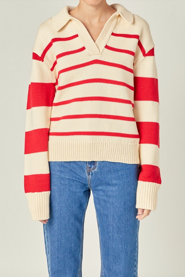 Red Striped Sweater