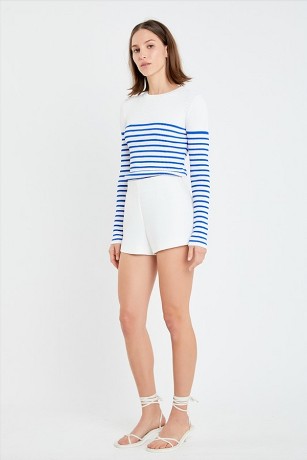 Stripe Long Sleeve Knit Top