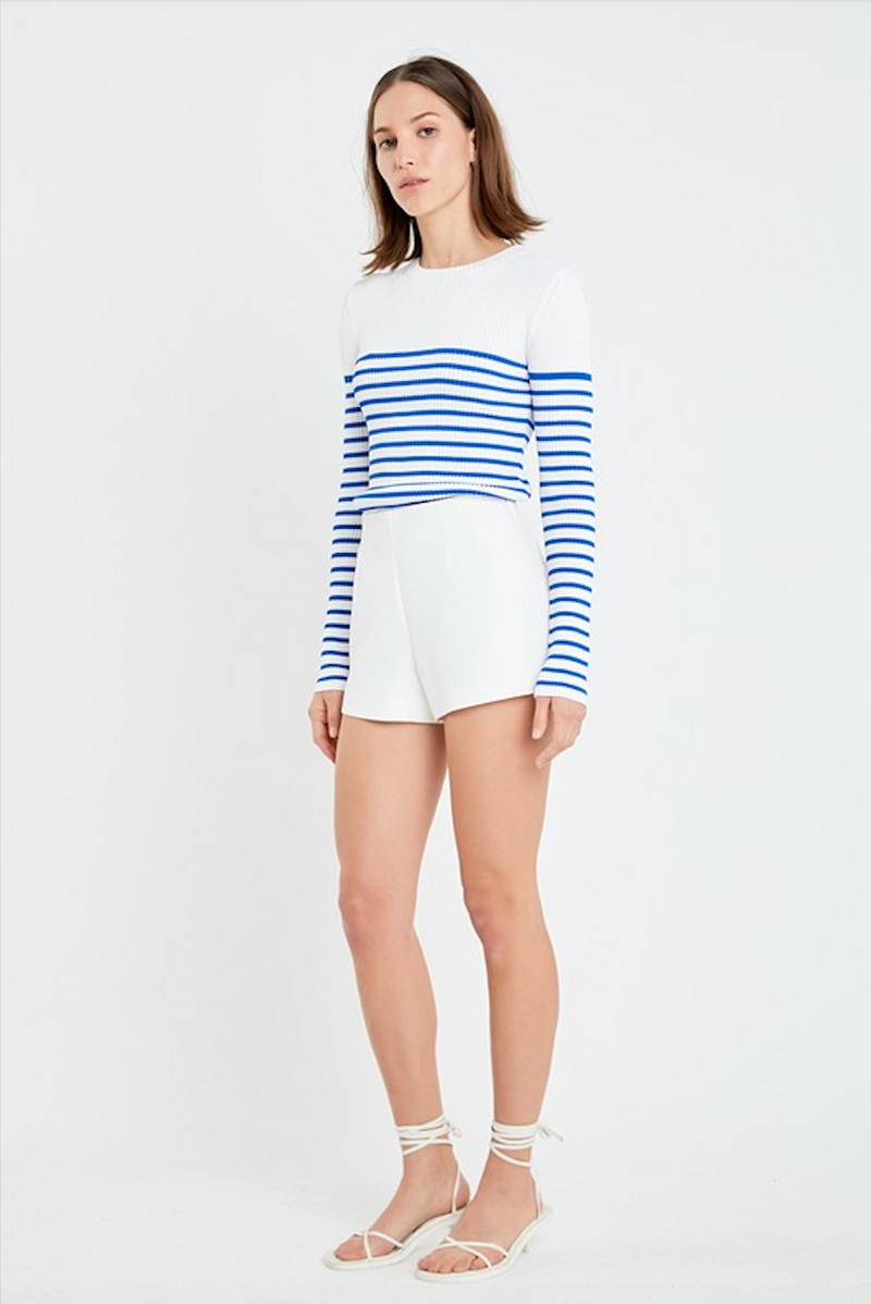 Stripe Long Sleeve Knit Top