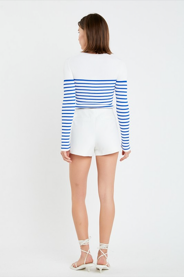 Stripe Long Sleeve Knit Top