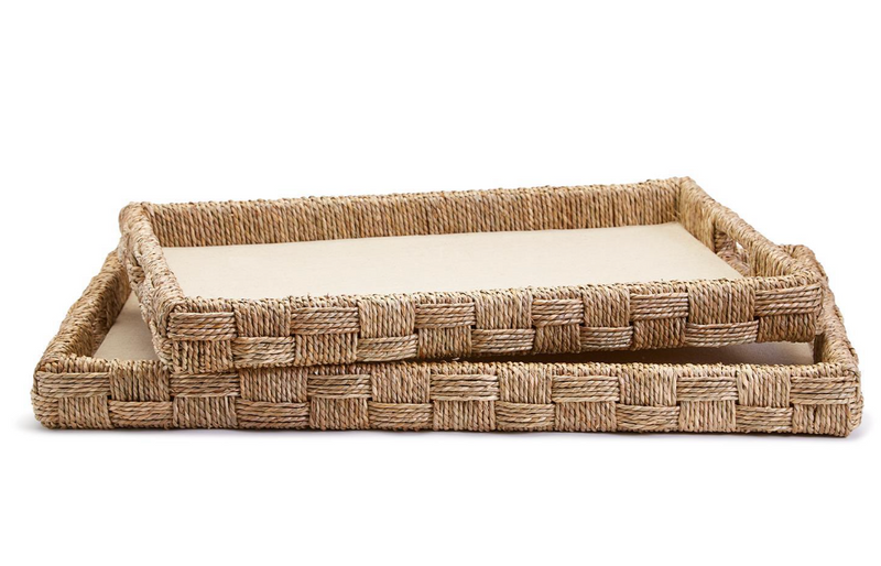 Sea Grass and Rattan Trays