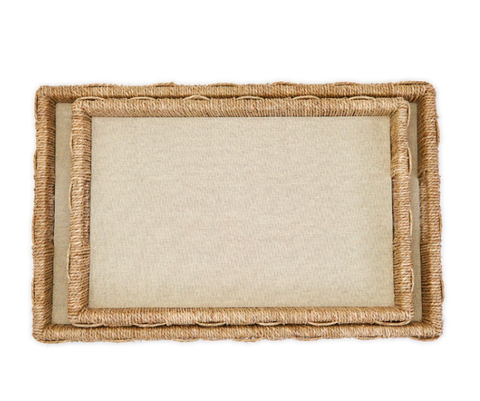 Sea Grass and Rattan Trays