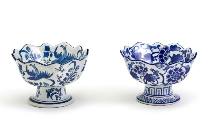 Scalloped Edge Footed Bowl