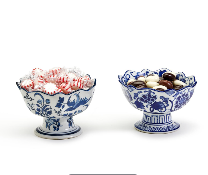 Scalloped Edge Footed Bowl