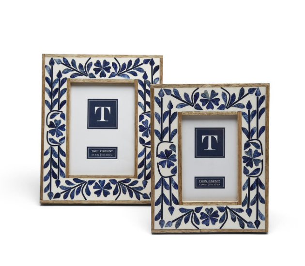 Blue Belle Bone Inlay Photo Frame