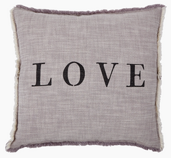 Face To Face Square Sofa Pillow - Love