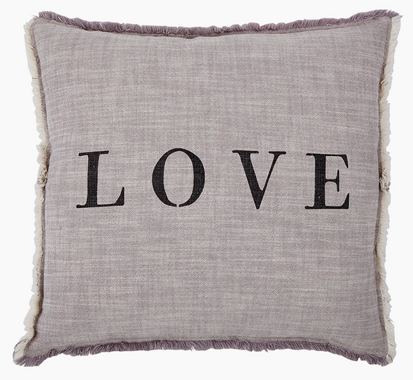 Face To Face Square Sofa Pillow - Love