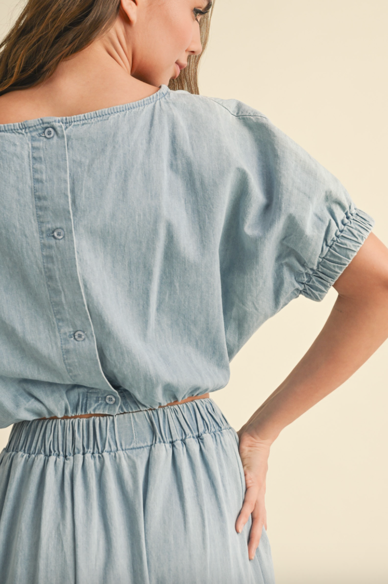 Denim Shirt and Skirt