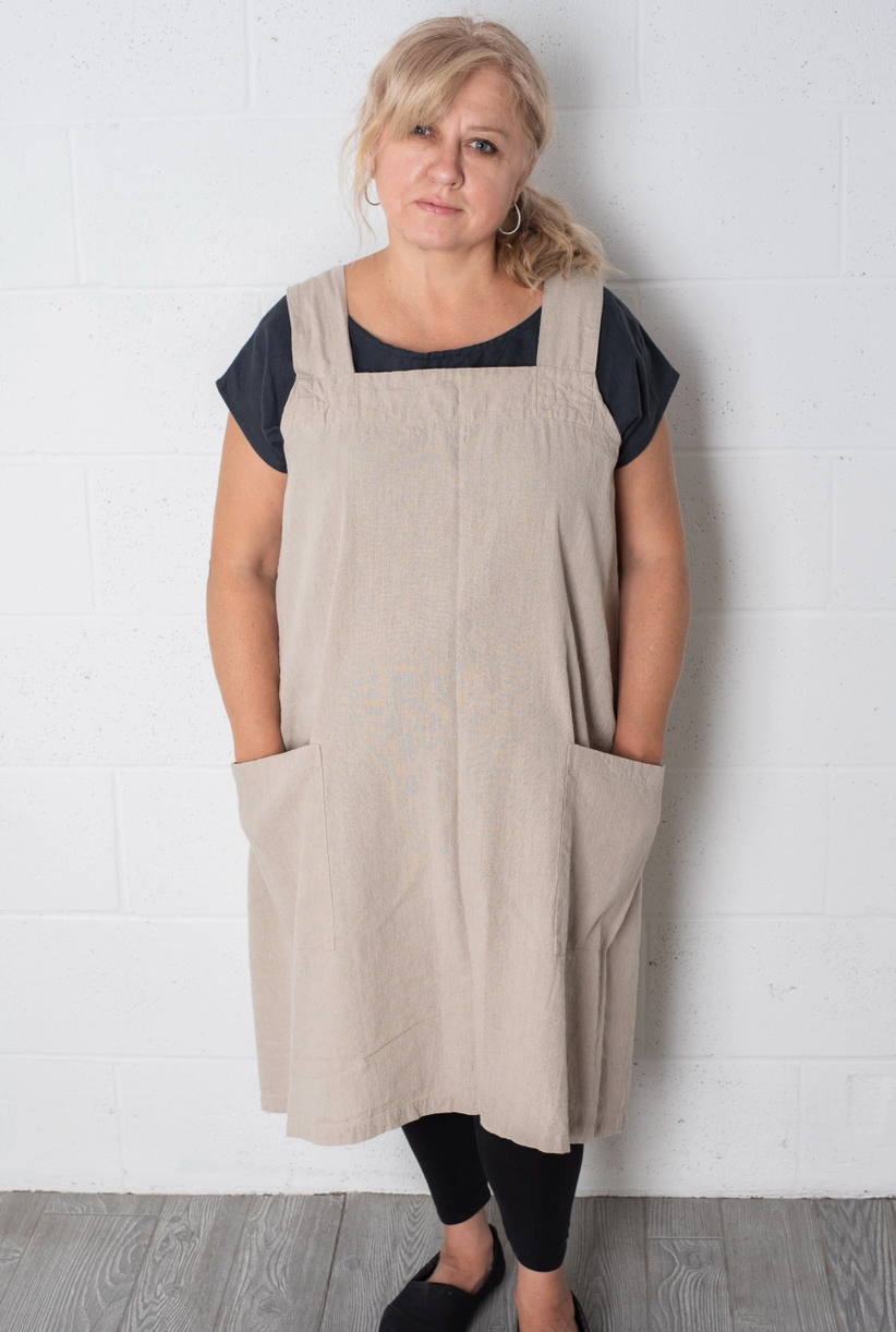 Linen Pinafore (Japanese Apron)