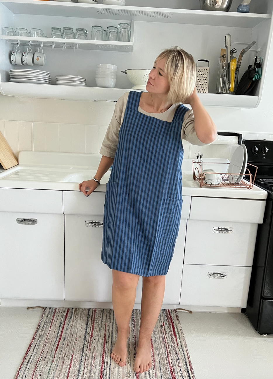Linen Pinafore (Japanese Apron)
