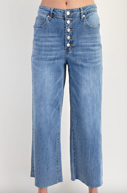 Five Button Front Denim Pants