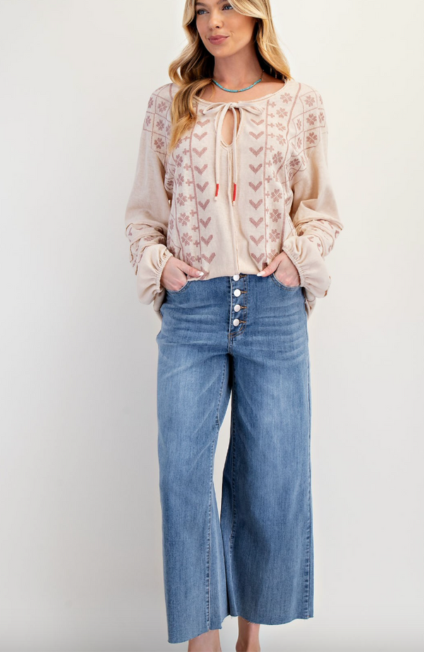 Five Button Front Denim Pants