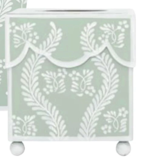 Sage Green Trellis Tissue Box Cover