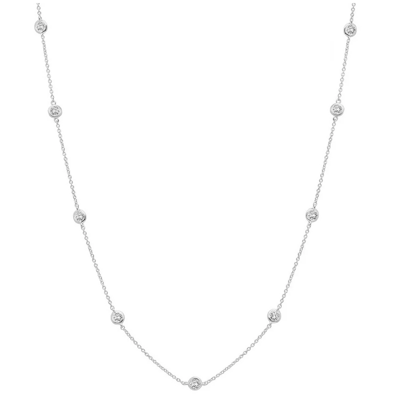 16" Station Bezel Necklace