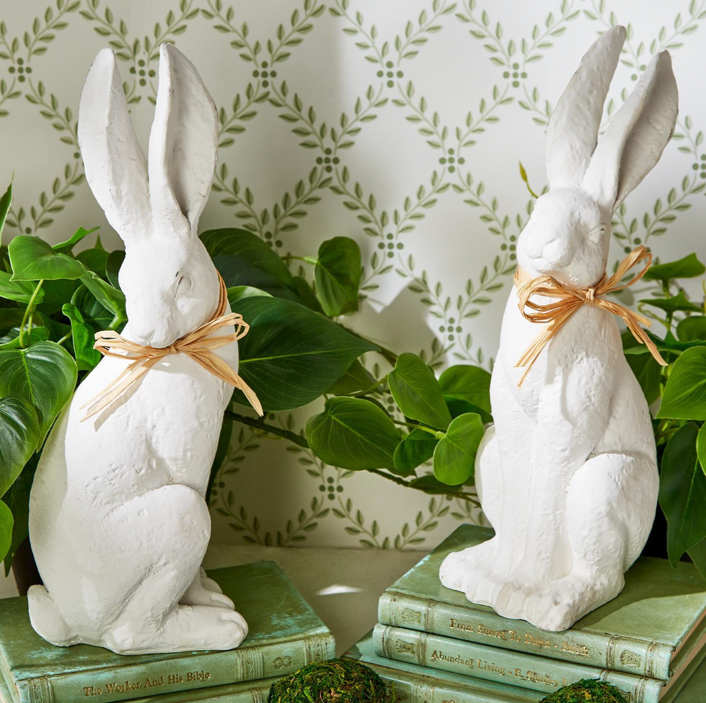 Antiqued White Rabbit