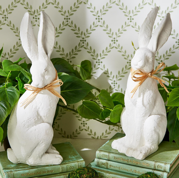 Antiqued White Rabbits