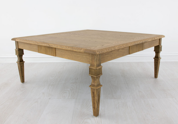 Raw Oak Square Coffee Table