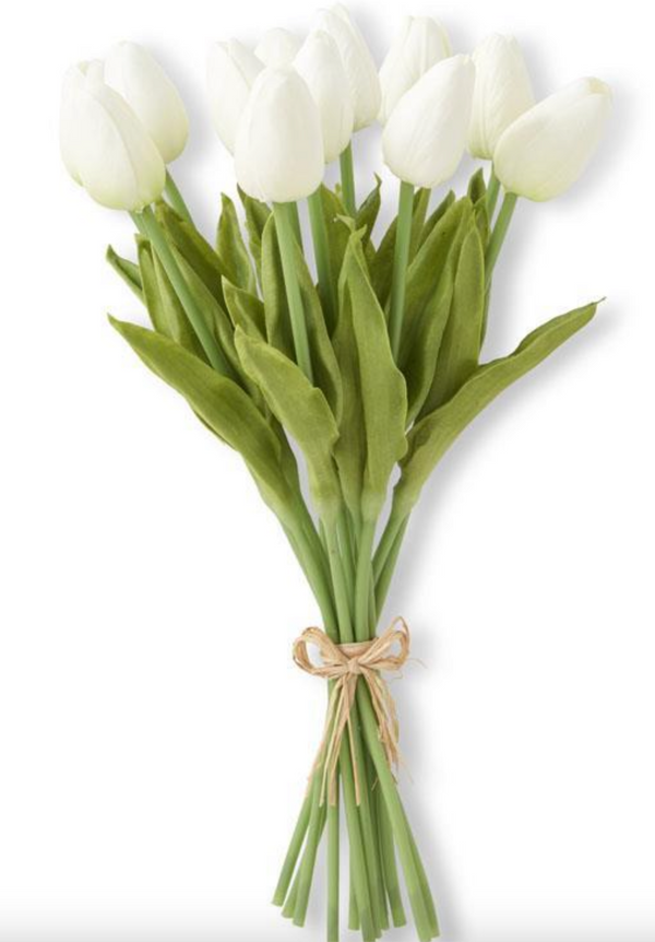 Faux Real Touch Tulip Bundle- 12 Stems, Asst colors