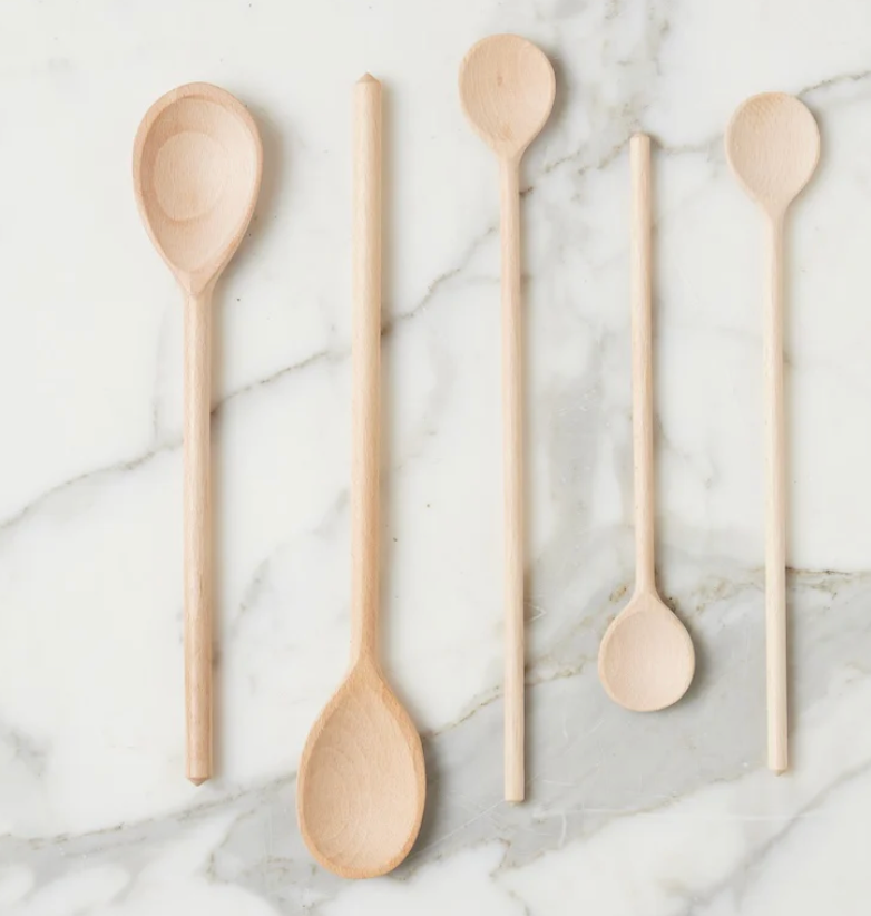 Beechwood French Cooking Spoons Set