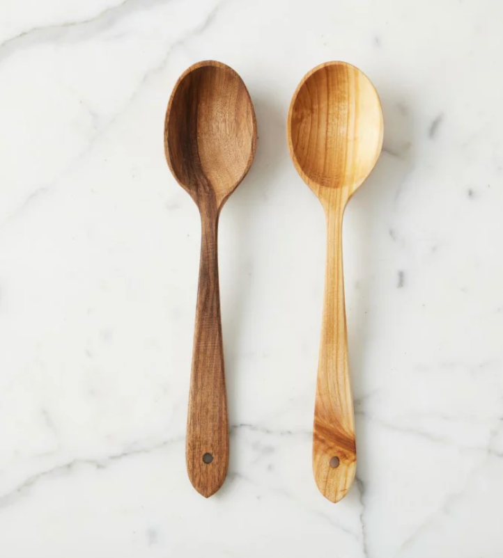 Fruitwood Large Serving Spoons