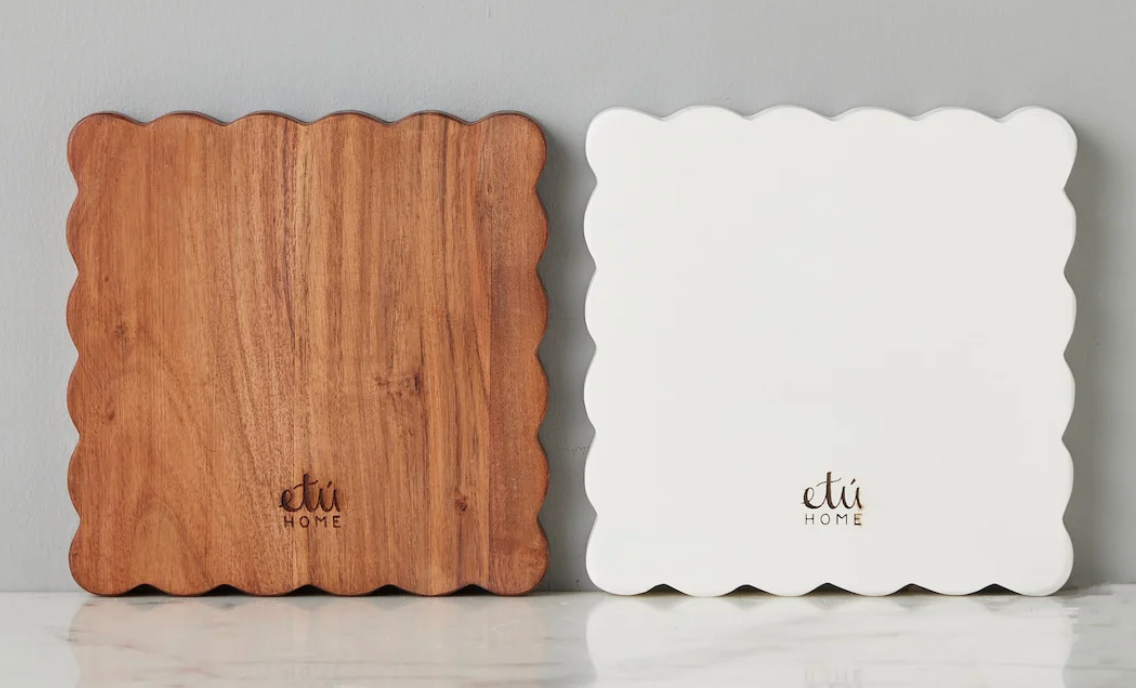 Square Scalloped Board Duo
