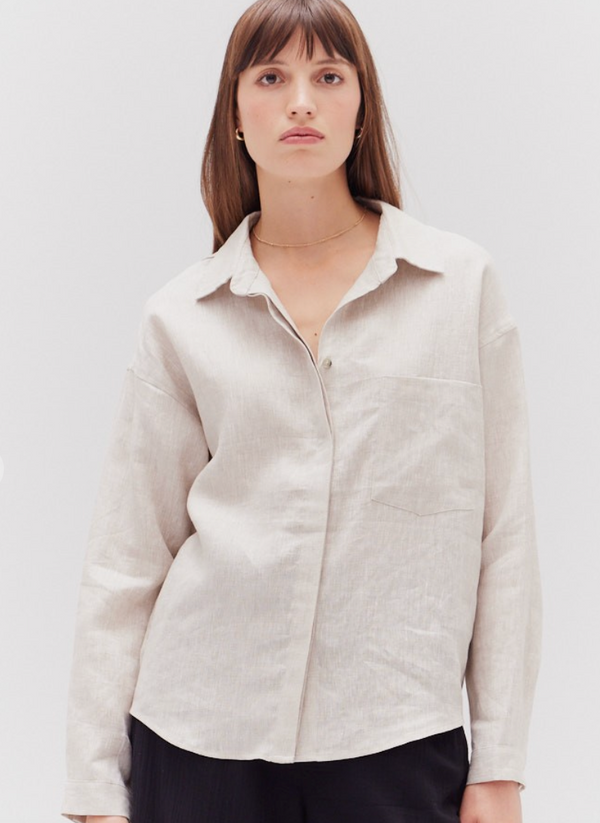 Greige Linen Shirt