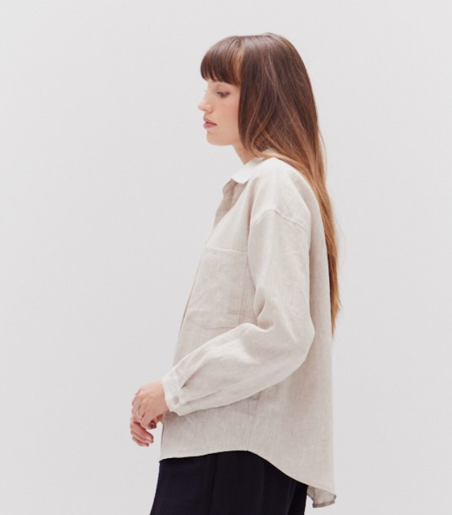 Greige Linen Shirt