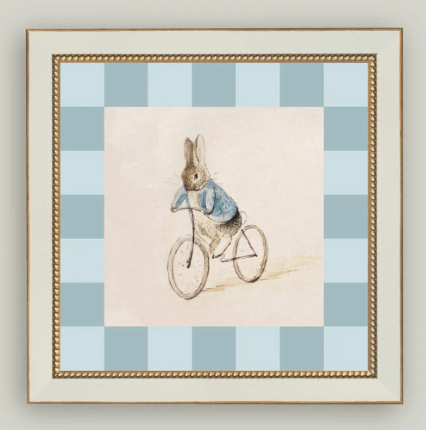 Checkered Biking Bunny