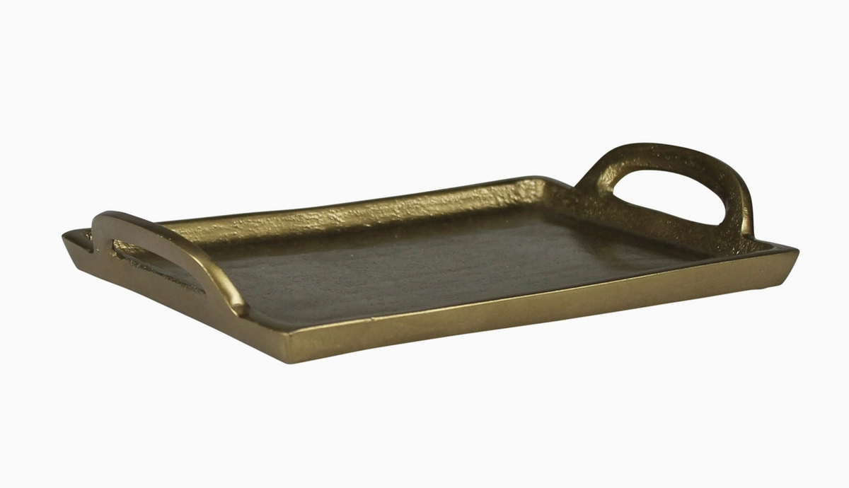 Brass Fitz Tray with Handles