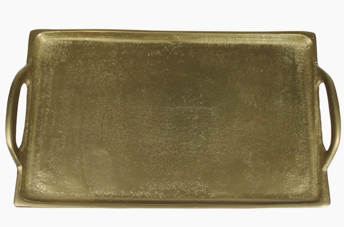 Brass Fitz Tray with Handles