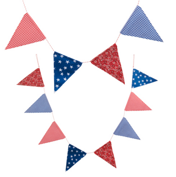 Red White and Blue Pennant Garland